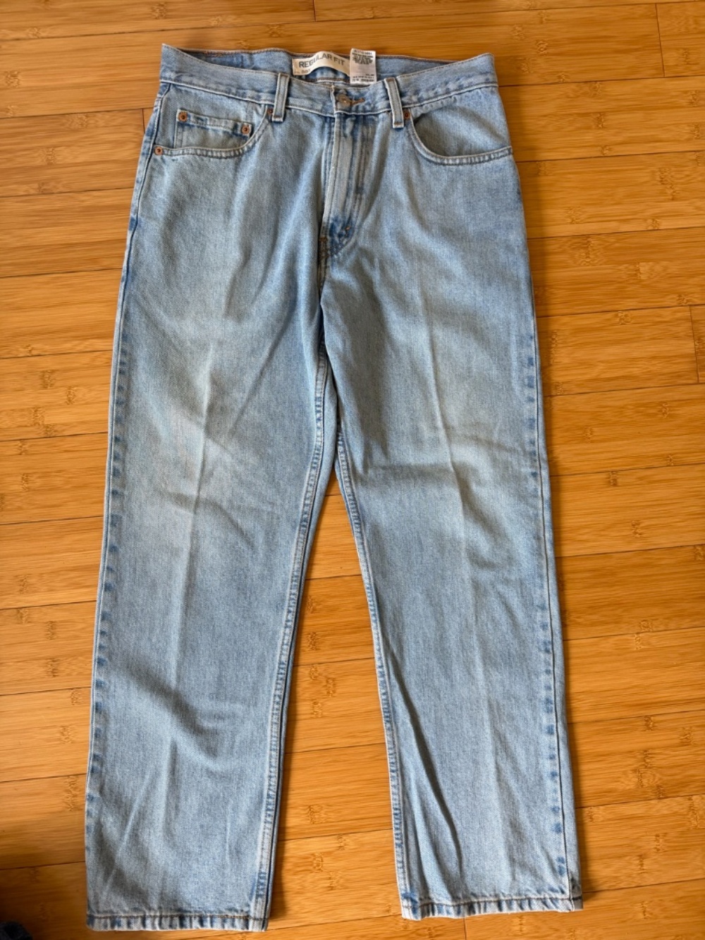 Levi’s 505 Regular Fit Jeans Light Wash Vintage Style 100% Cotton W32 L30